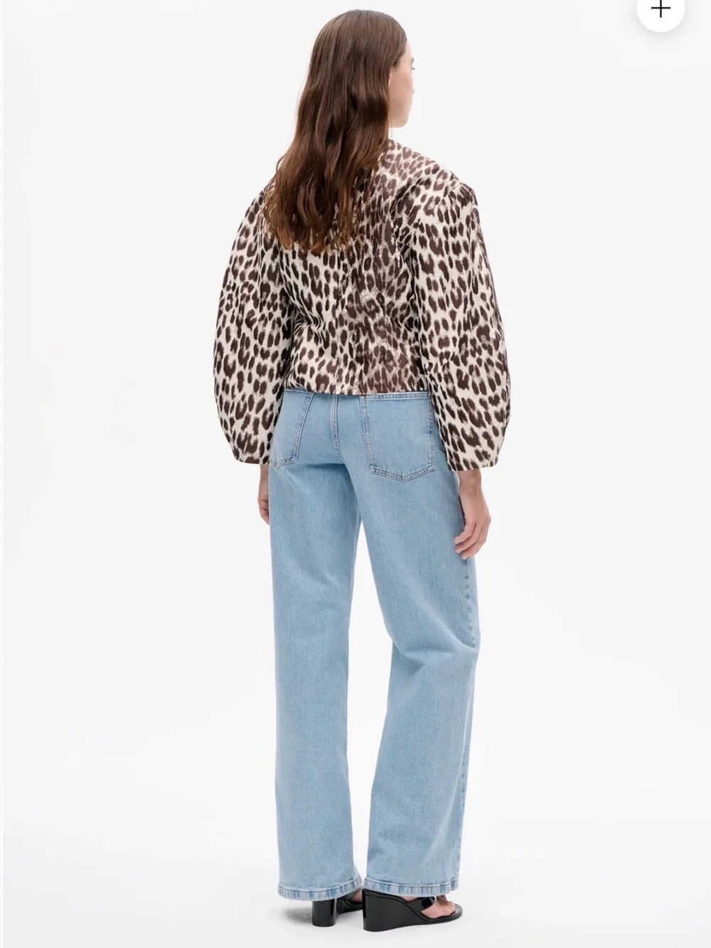 Baum und pferdgarten Leopard-Print Bomber Jacket - Brown & Cream NWT